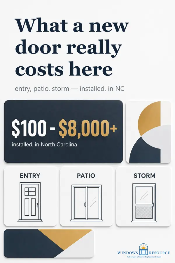 What a new door really costs in NC: entry, patio, storm