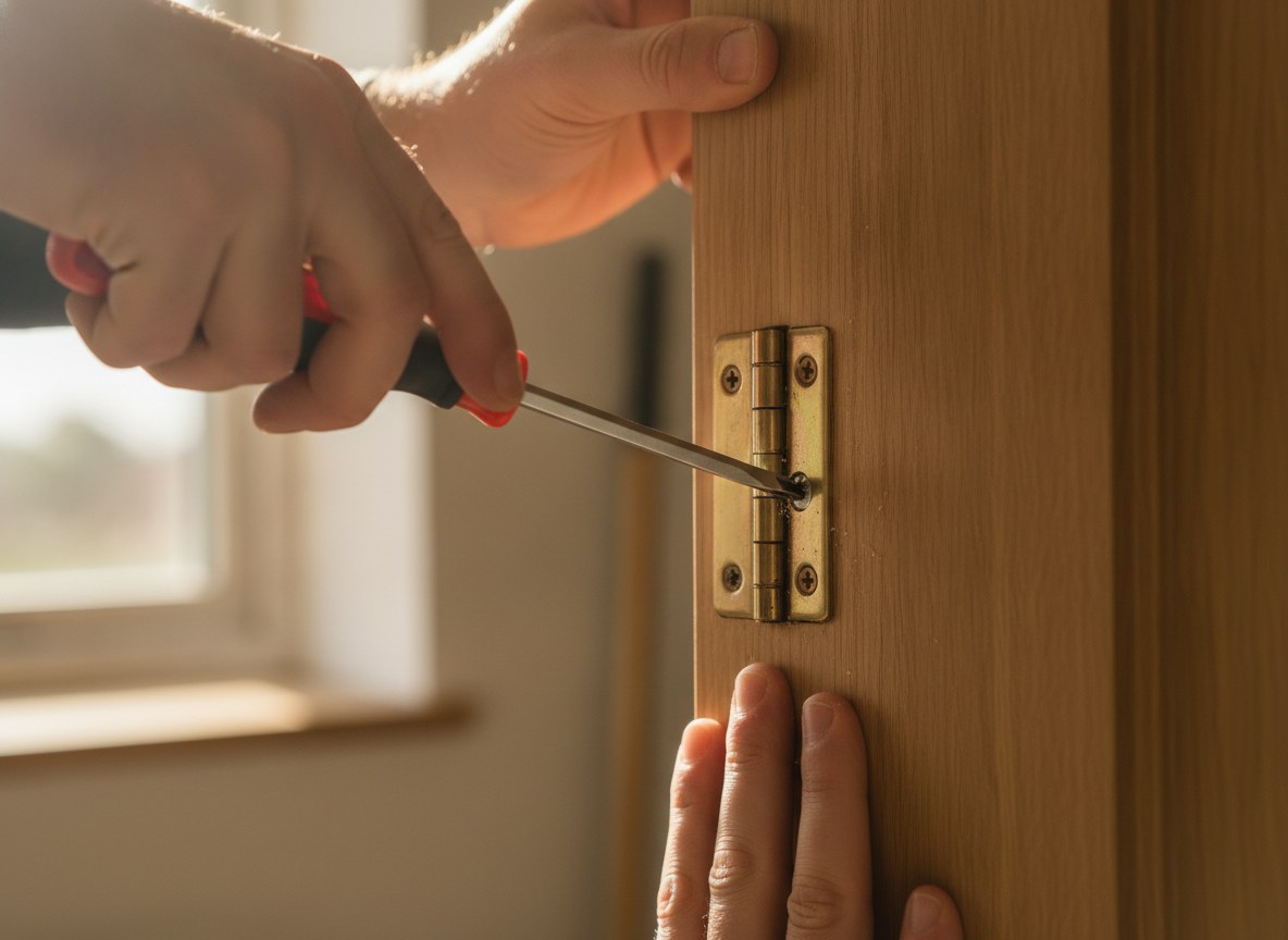 Sometimes the fix is a screwdriver on a hinge, not a new door.