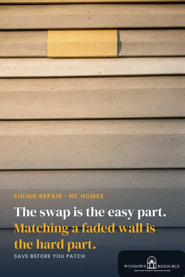 Siding Repair: The Swap Is Easy — Matching the Faded Wall Isn't