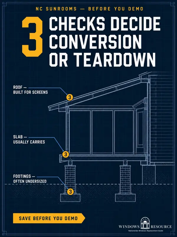 3 Checks Decide: Conversion or Teardown