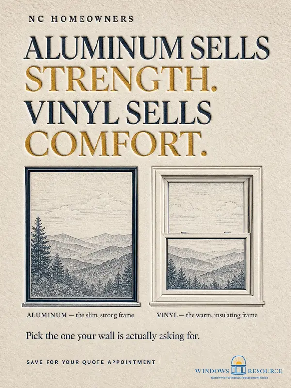 Aluminum Sells Strength. Vinyl Sells Comfort.