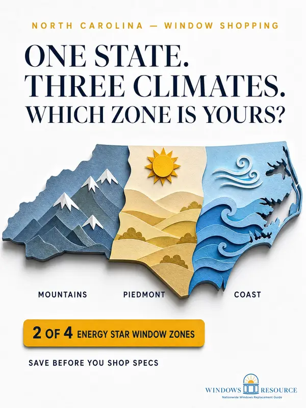 One State, Three Climates: Which NC Window Zone Is Yours?