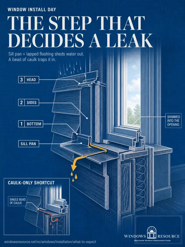 Window Install Day: The Step That Decides a Leak