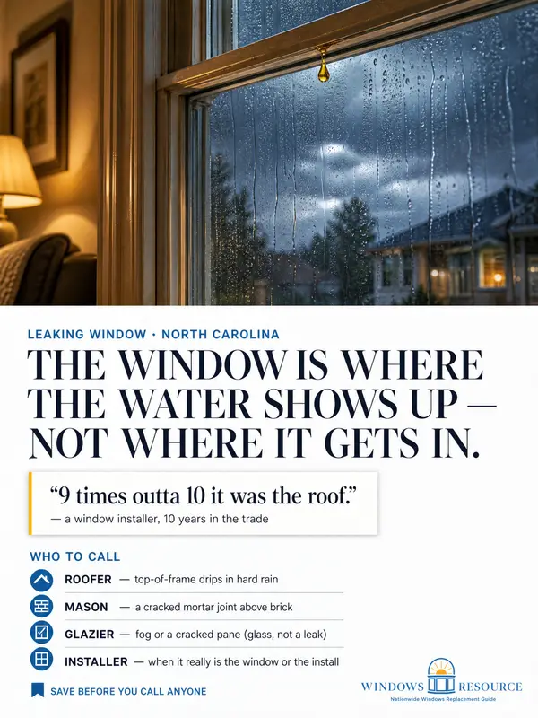 The Window Is Where the Water Shows Up