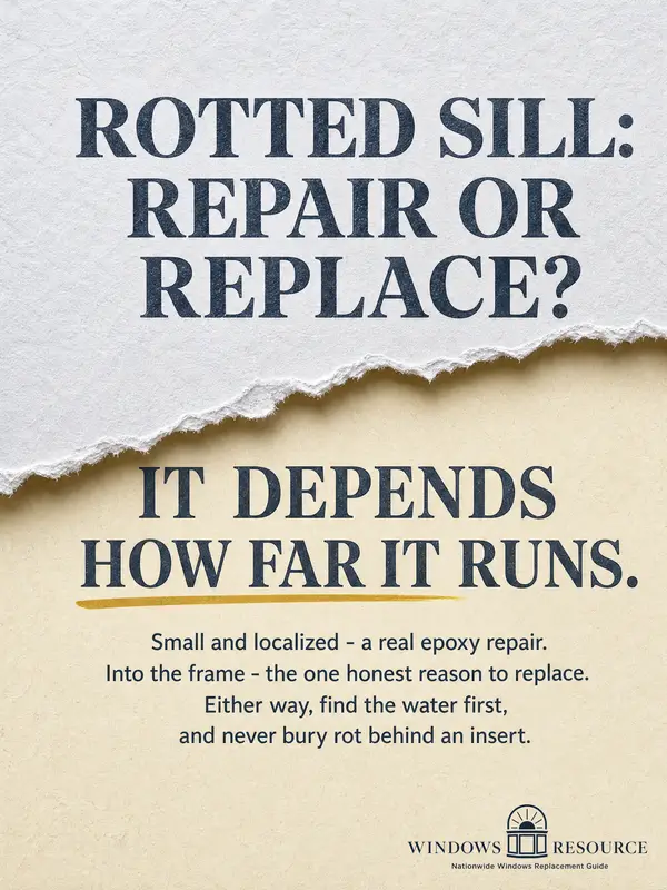 Rotted Sill or Frame: The One Real "Replace" Signal