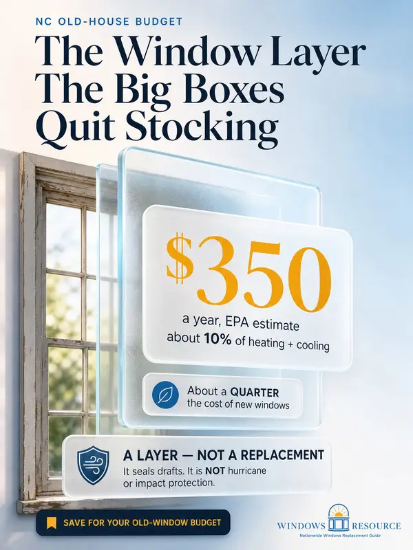 Storm Windows: the $350/yr Budget Layer (Not a Replacement)