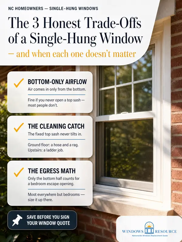 The 3 Honest Trade-Offs of a Single-Hung Window